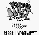 Wario Blast - Featuring Bomberman! Title Screen